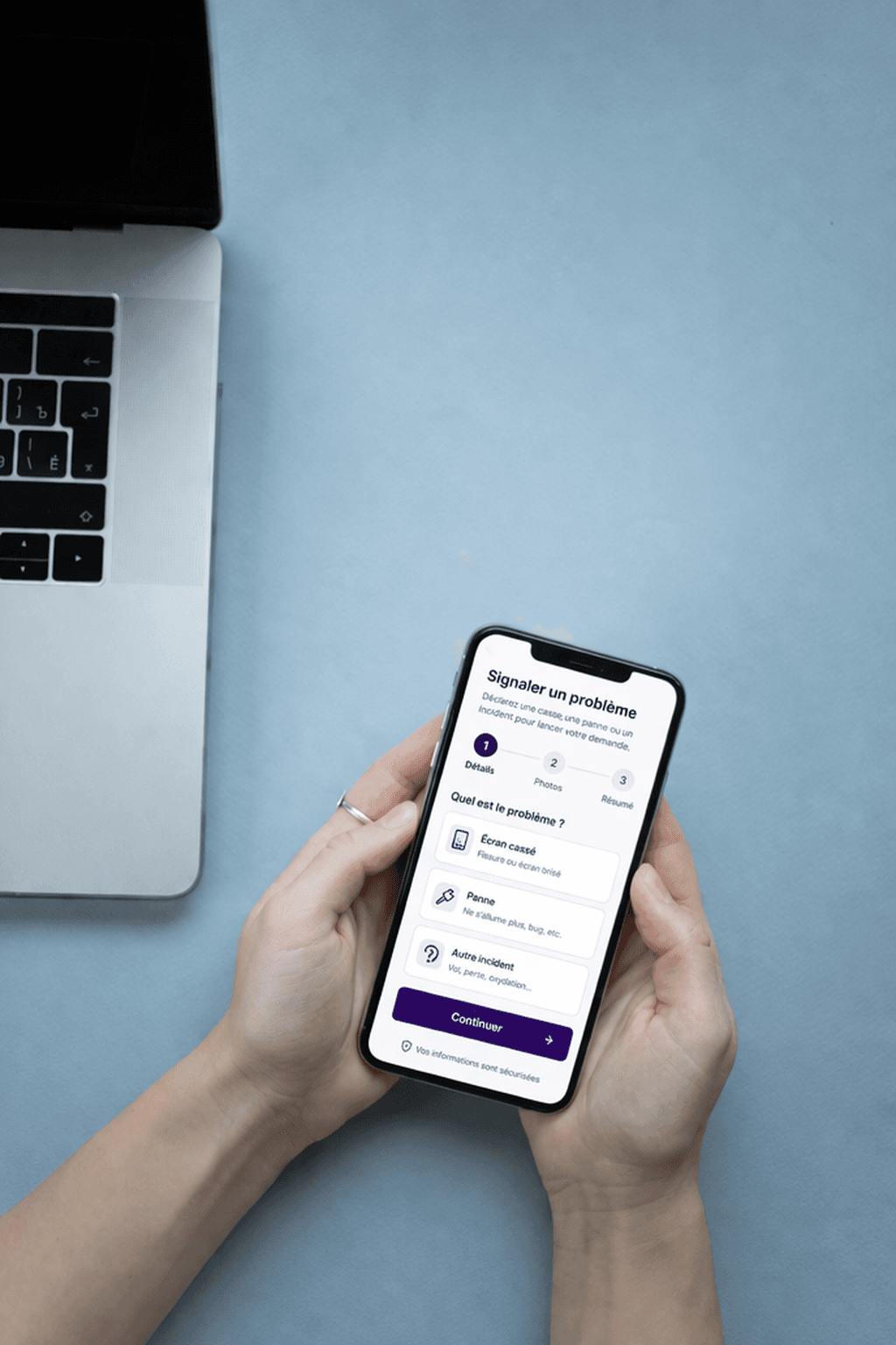 Suivi d'une demande sur smartphone